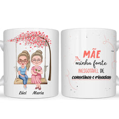 Caneca Família - Mãe, Minha Fonte de Conselhos e Risadas