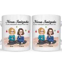 Caneca Amigas - Nossa Amizade é uma verdadeira benção para mim